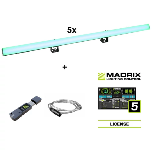 EUROLITE Set 5x LED PR-100/32 Pixel DMX Rail + Madrix Software