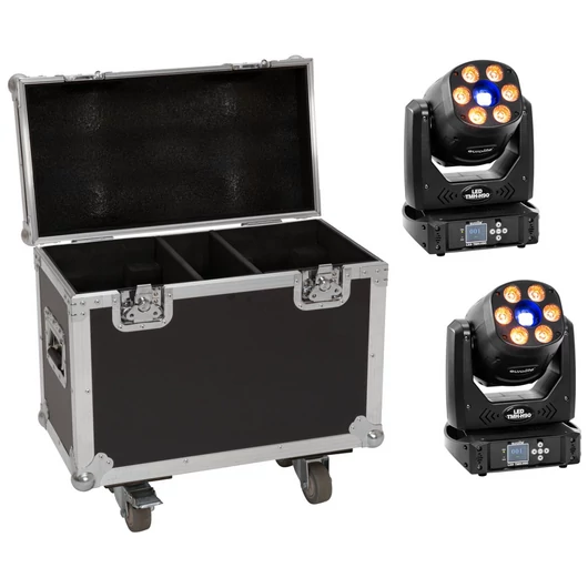 EUROLITE Set 2x LED TMH-H90 + Case with wheels