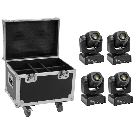 EUROLITE Set 4x LED TMH-S60 Moving-Head-Spot + Case