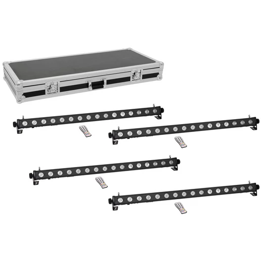 EUROLITE Set 4x LED PIX-16 QCL Bar + Case