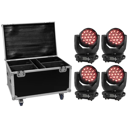 EUROLITE Set 4x LED TMH-X4 + Case with wheels