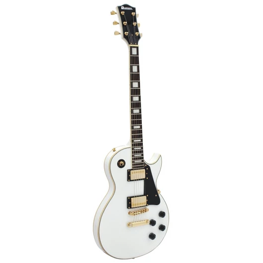 DIMAVERY LP-520 E-Guitar, white/gold