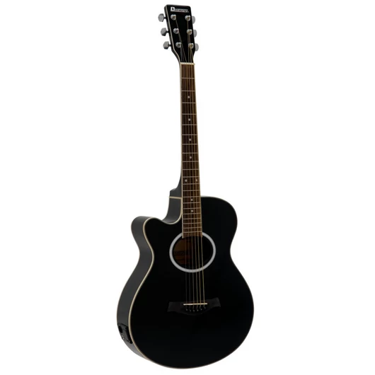 DIMAVERY AW-400 Western guitar LH, black