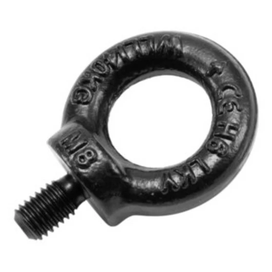 SAFETEX Eye Bolt M8/13mm, black galvanized drop forged