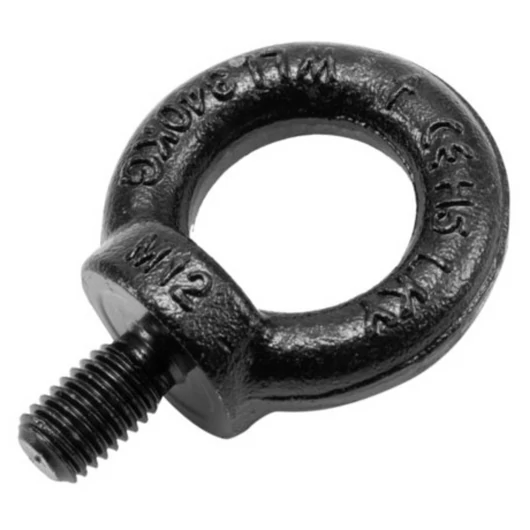 SAFETEX Eye Bolt M12/20mm, black galvanized drop forged