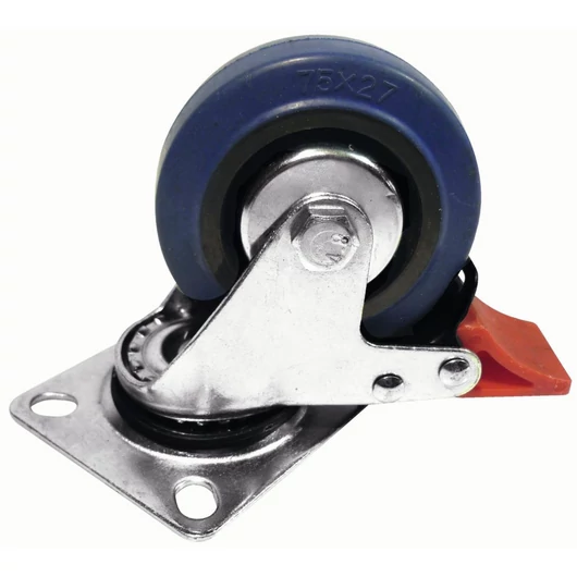 ROADINGER Swivel Castor 75mm blue with brake