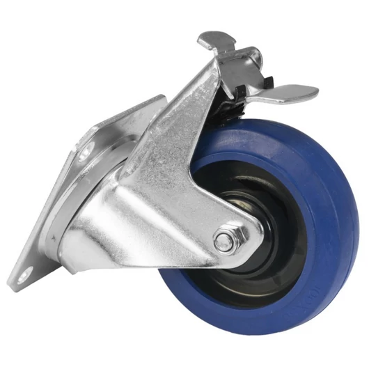 ROADINGER Swivel Castor RD-100B 100mm blue with brake