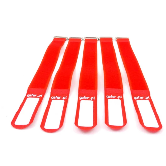 GAFER.PL Tie Straps 25x400mm 5 pieces red