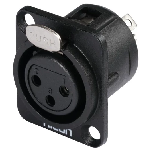 HICON XLR mounting plug 3pin HI-X3DF-M