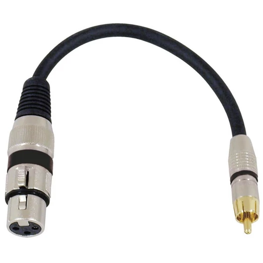 OMNITRONIC Adaptercable XLR(F)/RCA(M) 0.2m bk