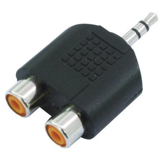 OMNITRONIC Adapter 2xRCA(F)/3.5 Jack stereo 10x