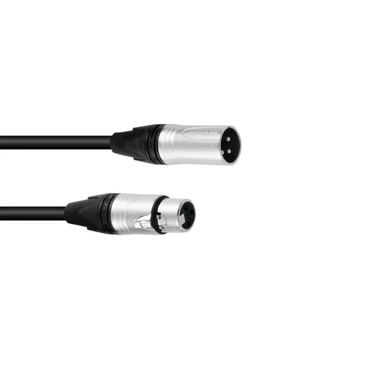 PSSO DMX cable XLR 3pin 15m bk Neutrik