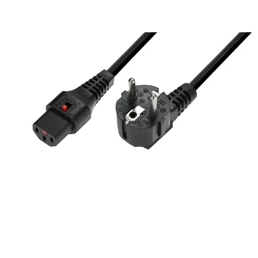 IEC LOCK IEC Power Cable Locking 3x1.0 3m bk