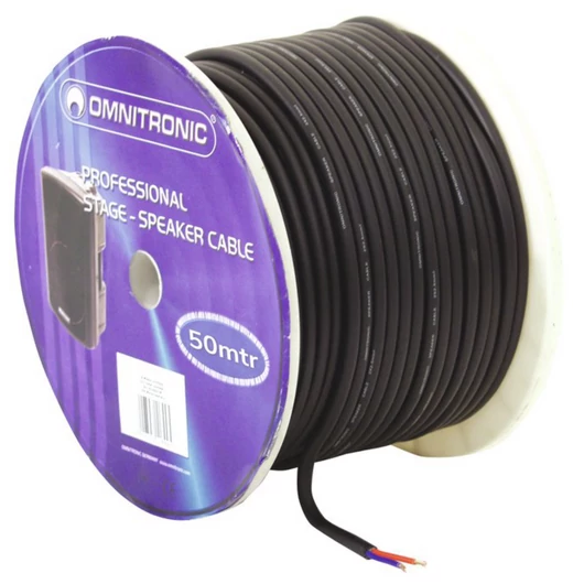 OMNITRONIC Speaker cable 2x2.5 50m bk durable