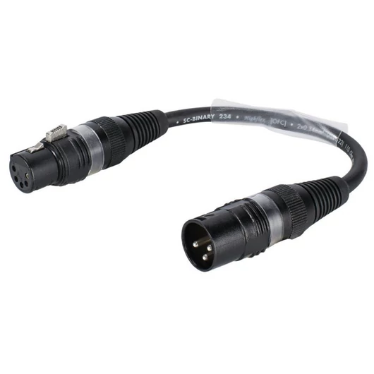 SOMMER CABLE Adaptercable 3pin XLR(M)/5pin XLR(F) bk