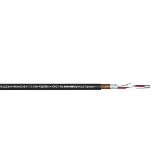 SOMMER CABLE DMX cable 2x0.22 100m bk SC-Semicolon