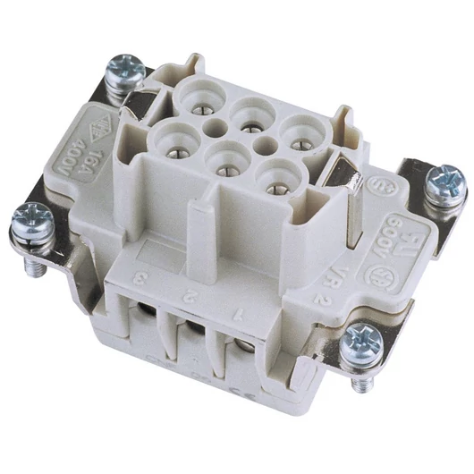 ILME Socket Insert 6-pin 16A, Screw Terminal