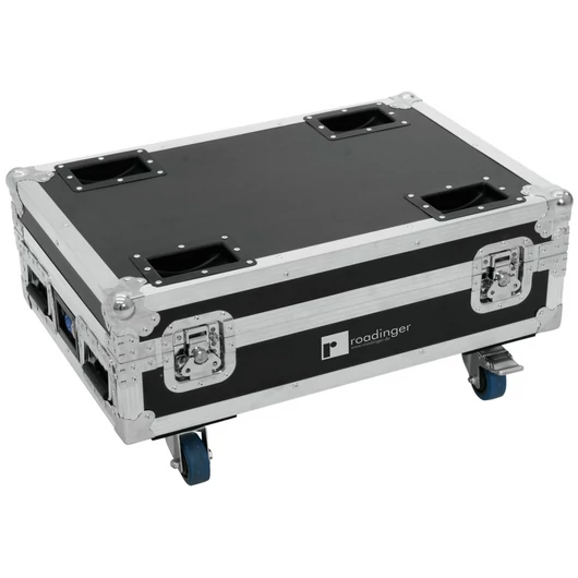 ROADINGER Flightcase 4x AKKU BAR-6 Glow QCL Flex QuickDMX with charging function