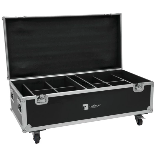 ROADINGER Flightcase 8x AKKU IP PAR 7 QCL WDMX with charging function