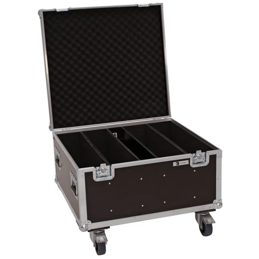 ROADINGER Flightcase 4x LED PLL-480 with wheels