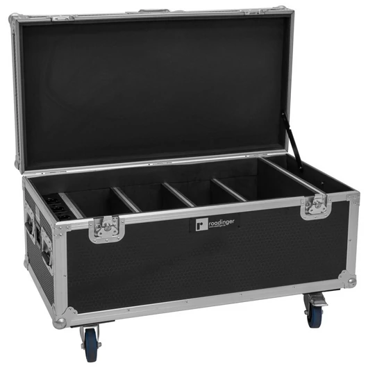 ROADINGER Flightcase 4x AKKU Multiflood IP 8x10W RGBW Wash CRMX with charging function