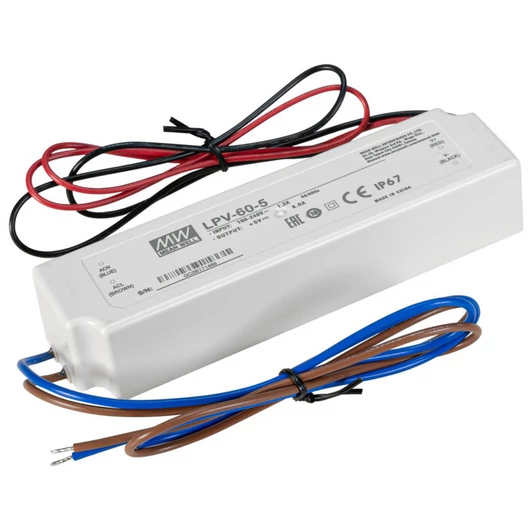 MEANWELL Power Supply 40W / 5V IP67 LPV-60-5