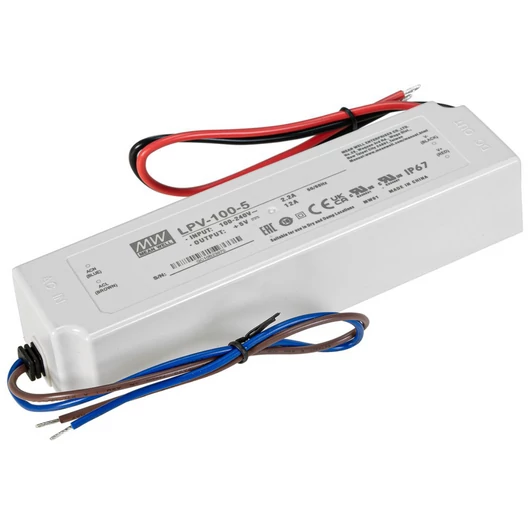 MEANWELL Power Supply 60W / 5V IP67 LPV-100-5