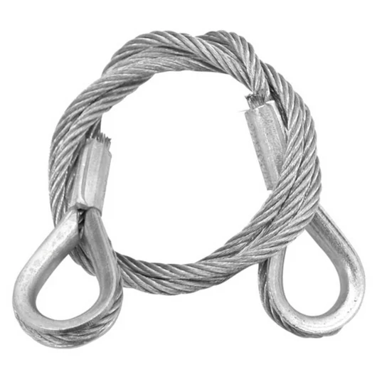 EUROLITE Steel Rope 600x3mm silver with Thimbles