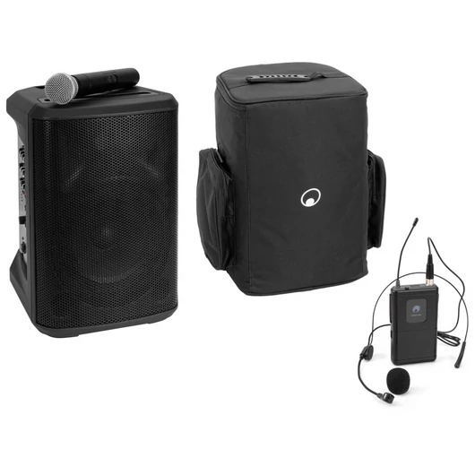 OMNITRONIC Set PORTY-8A Drahtlos-PA-System + Bodypack Transmitter incl. Headset + Soft Bag