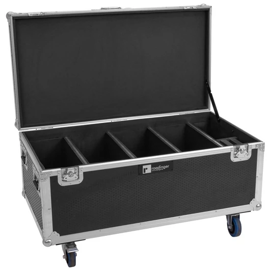 ROADINGER Flightcase 4x Multiflood IP 18x10W RGBW Wash CRMX with wheels