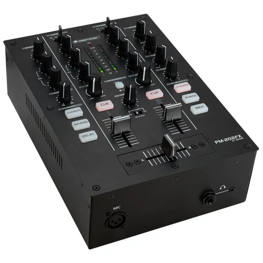 OMNITRONIC PM-202FX 2-Channel DJ Mixer with Filter, FX and Bluetooth