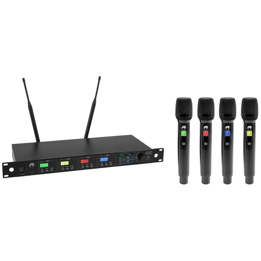 OMNITRONIC UHF-604 4-channel Wireless Mic System 823-832/863-865 MHz