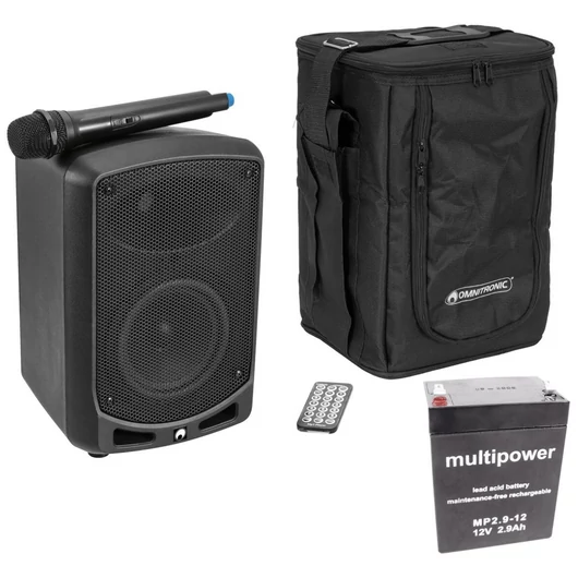 OMNITRONIC Set WAMS-65BT + Battery + Carrying Bag