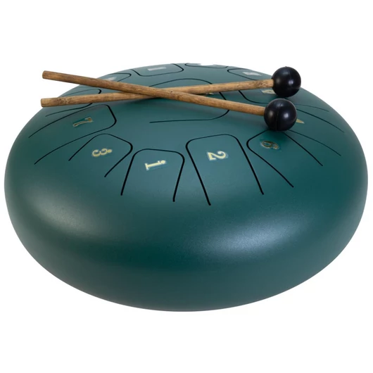 DIMAVERY TD-12 Steel Tongue Drum, green