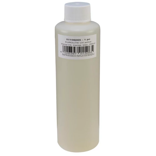 EUROLITE UV-active Stamp Ink, transparent blau, 250ml