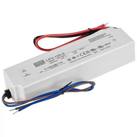 MEANWELL Power Supply 60W / 5V IP67 LPV-100-5