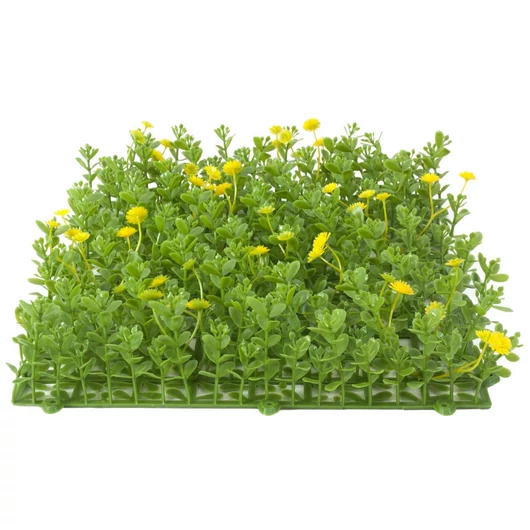 EUROPALMS Grass mat, artificial, green-yellow, 25x25cm