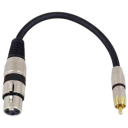 OMNITRONIC Adaptercable XLR(F)/RCA(M) 0.2m bk