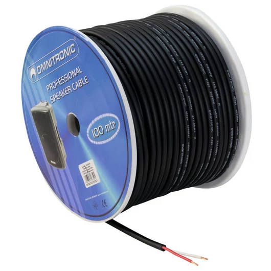 OMNITRONIC Speaker cable 2x2.5 100m bk durable