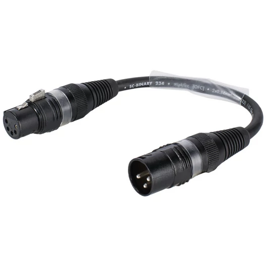 SOMMER CABLE Adaptercable 3pin XLR(M)/5pin XLR(F) bk