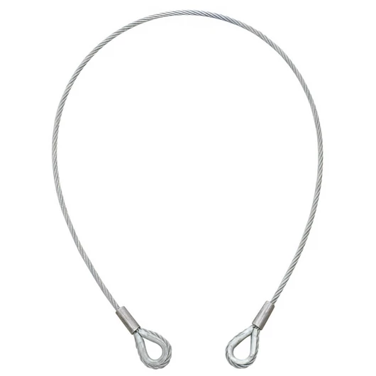 EUROLITE Steel Rope 1000x6mm silver with Thimble