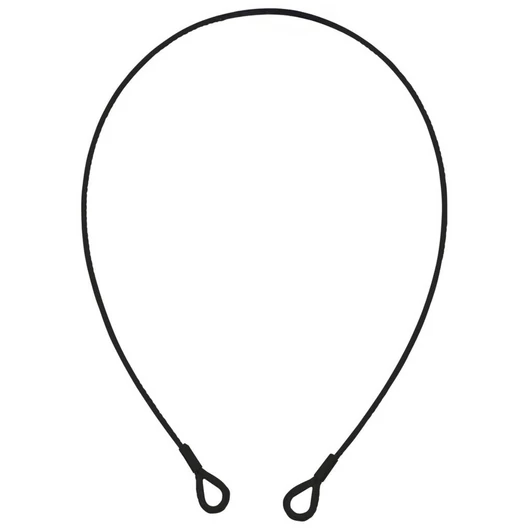 EUROLITE Steel Rope 1000x4mm black with Thimbles