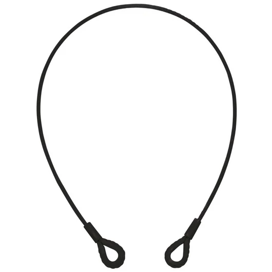 EUROLITE Steel Rope 1000x6mm black with Thimbles