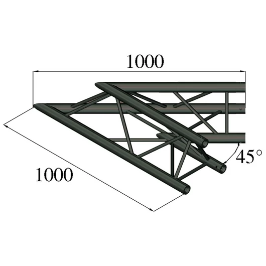 ALUTRUSS TRILOCK S-PAC 19 2-Way Corner 45° black