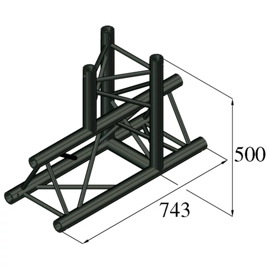 ALUTRUSS TRILOCK S-PAT-37 3-Way T-Piece