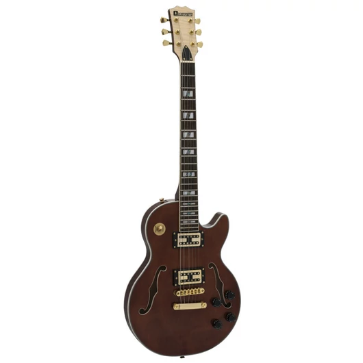 DIMAVERY LP-600 Electric Guitar, brown