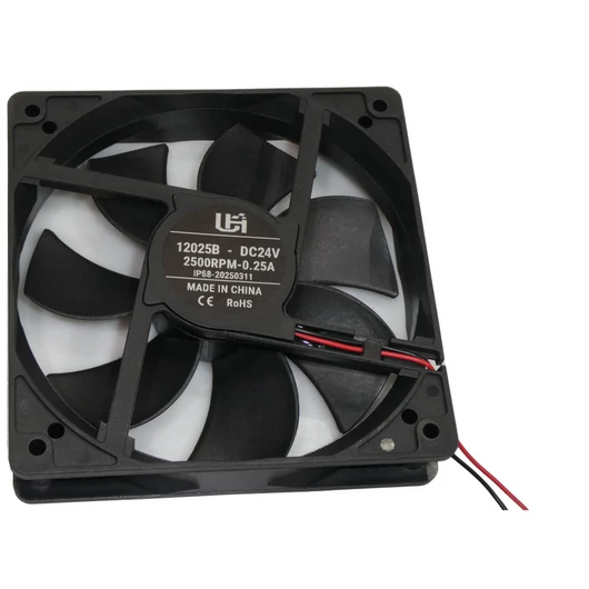  Fan 24V/0,10A  120x120x25mm  LED IP Mega PIX Strobe 714 Swing (12025B-DC24V)