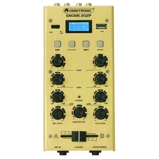 OMNITRONIC GNOME-202P Mini Mixer gold