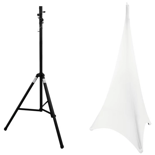 EUROLITE Set STV-40S-WOT Steel Stand + Tripod Cover white