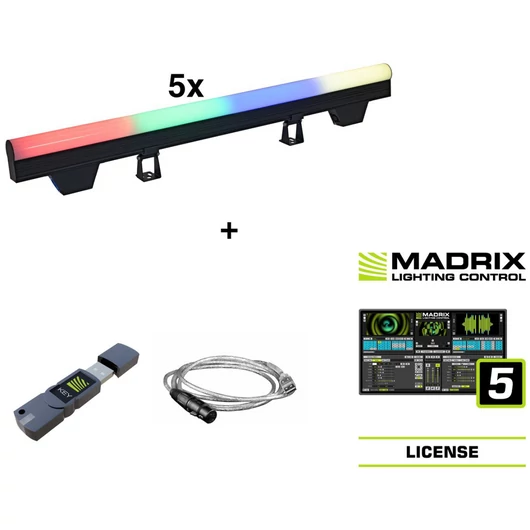 EUROLITE Set 5x LED PT-100/32 Pixel DMX Tube + Madrix Software